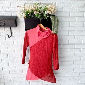 NWOT Stitchfix Red Color Blocked Turtleneck